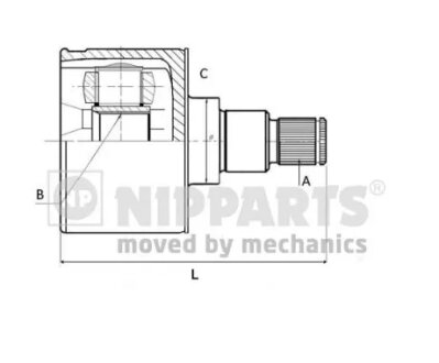 Комплект шарнірів, приводний вал NIPPARTS N2830300