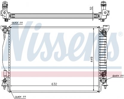 Радіатор охолодження AUDI NISSENS 60307A