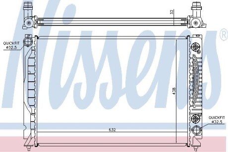 Радіатор охолоджування NISSENS 60316