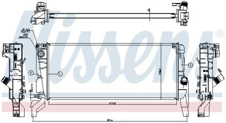 Радіатор охолоджування NISSENS 606246