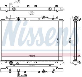 Радіатор охолодження двигуна NISSENS 606314