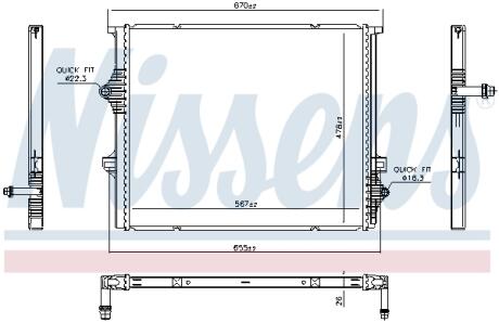 Радіатор охолоджування NISSENS 606397