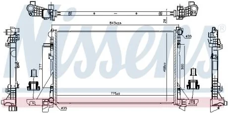 Радіатор охолоджування NISSENS 606411