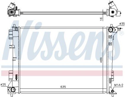 Радіатор системи охолодження NISSENS 606603