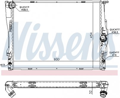 Радiатор охолодження NISSENS 60786A