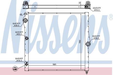 Радіатор охолоджування NISSENS 60827