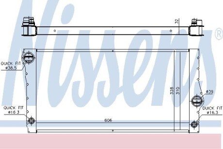 Радіатор охолоджування NISSENS 60828