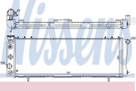 Радіатор охолодження двигуна NISSENS 609881