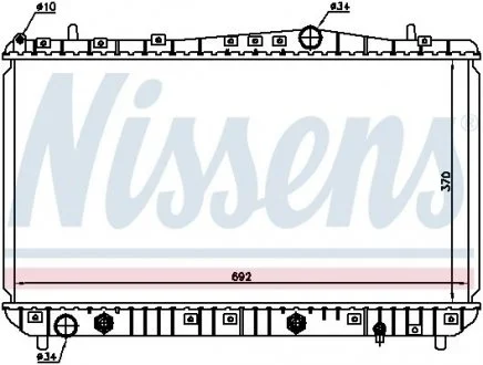 Радіатор основний Lacetti з АКПП 96553423 NISSENS 61634