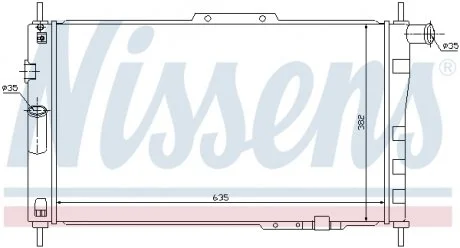 Радіатор охолодження DAEWOO (вир-во Nissens) NISSENS 61656