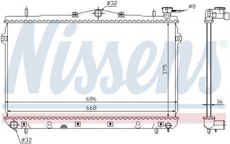 Радiатор NISSENS 62298