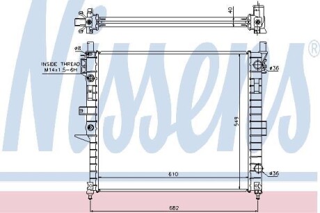 Радіатор охолоджування NISSENS 62787A (фото 1)