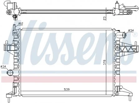 Радiатор охолодження (вир-во Nissens) NISSENS 63008
