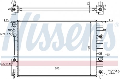 Радіатор охолодження OPEL(вир-во) NISSENS 63072A