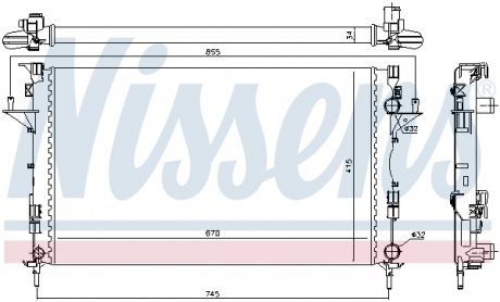 Радiатор (вир-во) NISSENS 63816 (фото 1)