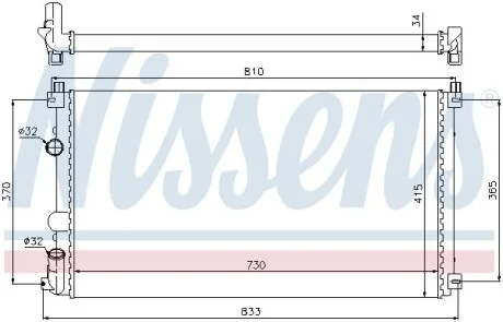 Радіатор охолоджування NISSENS 63819