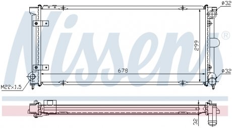 Радіатор охолодження SEAT(вир-во) NISSENS 640041