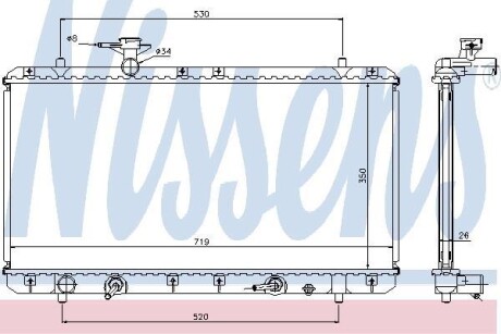 Радіатор охолоджування NISSENS 64166A