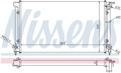 Радіатор охолодження SEAT, VW (вир-во) NISSENS 651511