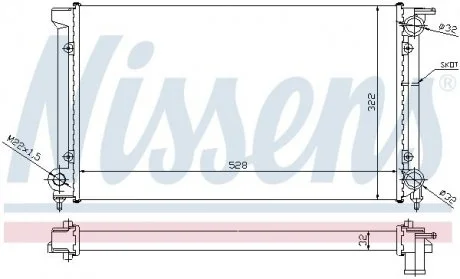 Радіатор охолодження SEAT, VW (вир-во Nissens) NISSENS 651511