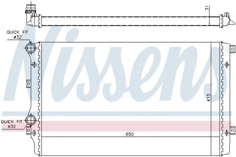 Радіатор охолодження VW (вир-во Nissens) NISSENS 65280A
