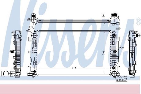 Радіатор охолоджування NISSENS 67157A