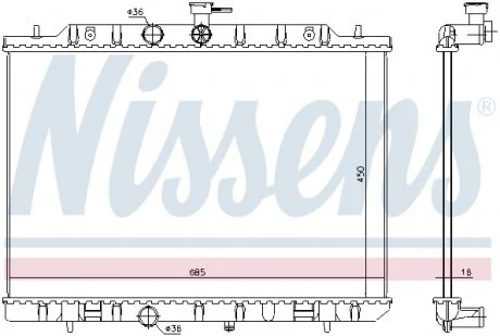 Радiатор (вир-во Nissens) NISSENS 67365