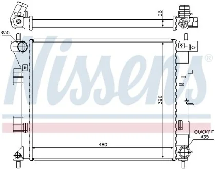 Радіатор системи охолодження NISSENS 67607