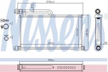 Радіатор обігріу салону NISSENS 70233