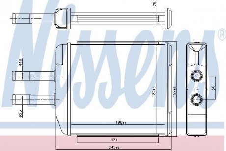 Радіатор обігріву салона NISSENS 707072