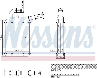 Радіатор системи опалення салона NISSENS 707279