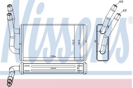 Радіатор обігріу салону NISSENS 71778