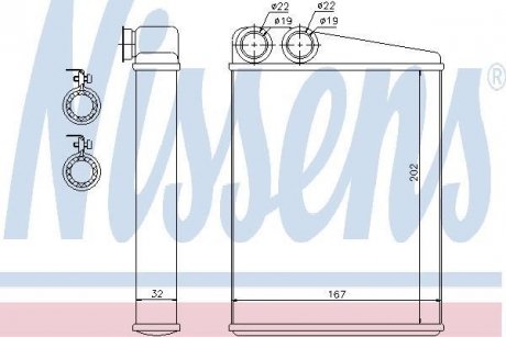 Радіатор обігріу салону NISSENS 72046