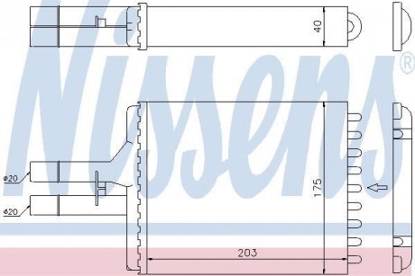 Радіатор системи опалення салона NISSENS 72656