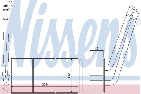 Радіатор обігріу салону NISSENS 73001