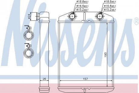 Радіатор обігріу салону NISSENS 76514