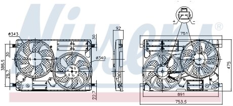 Вентилятор радіатора NISSENS 850096