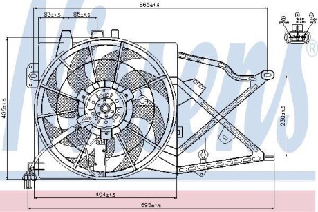 Вентилятор радіатора NISSENS 85208