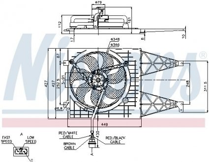 Вентилятор радiатора AUDI;SEAT;SKODA; VW NISSENS 85249