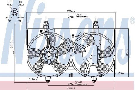 Вентилятор радіатора NISSAN MAXIMA QX (A33) (00-) NISSENS 85280