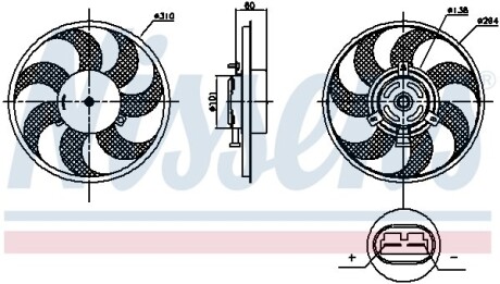 Вентилятор радіатора NISSENS 85879