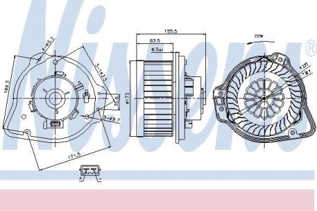 Вентилятор салону NISSENS 87020