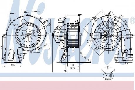 Вентилятор салону NISSENS 87049