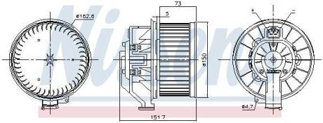 Вентилятор салону NISSENS 87493