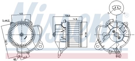 Вентилятор салону NISSENS 87574