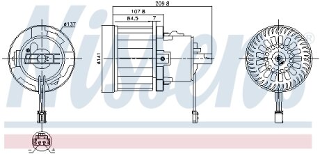 Вентилятор салону NISSENS 87610