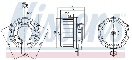 Вентилятор салону NISSENS 87670