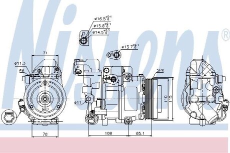 Компресор кондиціонера NISSENS 89051