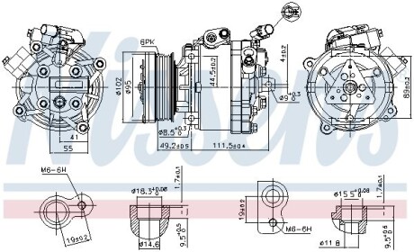 Компресор кондиціонера NISSENS 890666 (фото 1)