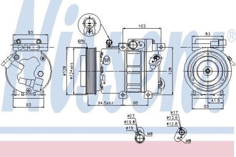 Компресор кондиціонера Hyundai Elantra/Kia Ceed 06-/I30/I30CW 07- NISSENS 89285